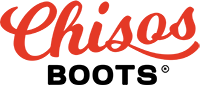 Chisos Boots logo in red and black.